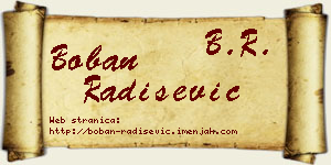 Boban Radišević vizit kartica
